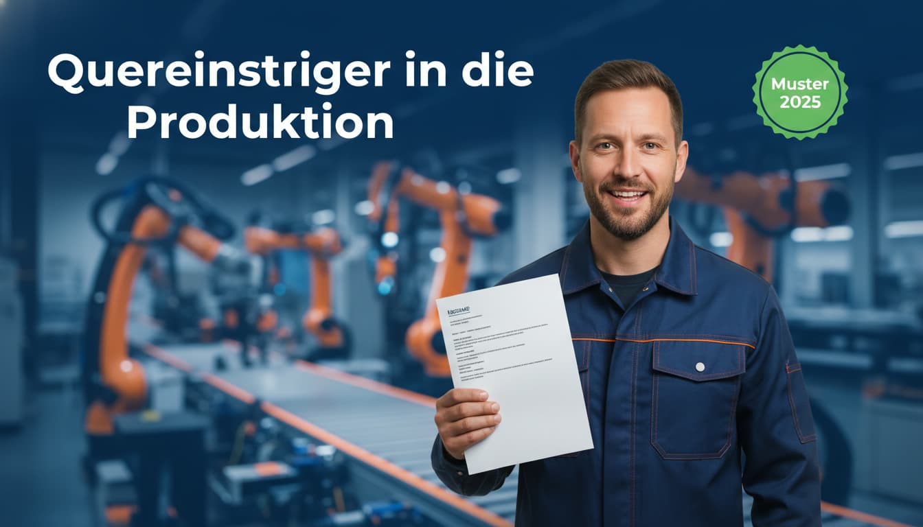 Bewerbung Produktionsmitarbeiter Quereinsteiger – Muster & Vorlagen 2026